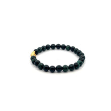 Load image into Gallery viewer, 18K Gold Pixiu Piyao Bracelet Gemstones Emerald 6mm May Birthstones - Rafant