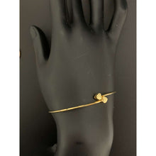 Load image into Gallery viewer, 18K Gold Bracelet Bangle Flexible Double Heart 2.28 grams 7.5 inches