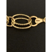 Load image into Gallery viewer, 18K Gold Bracelet Chain Oval Link 3.85 grams Size 7.5 inches