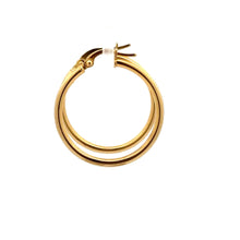 Load image into Gallery viewer, 18K Gold Earrings Hoops Polished 1.48 grams - Rafant