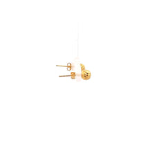 Load image into Gallery viewer, 18K Gold Earrings Stud Ball Textured Tiny - Rafant