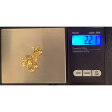 Load image into Gallery viewer, 18K Gold Bracelet Paperclips 7.25 inches with Heart Ball Charms 2.21 grams - Rafant