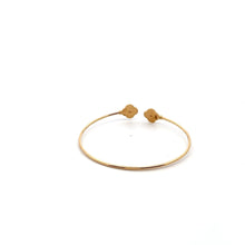 Load image into Gallery viewer, 18K Gold Bracelet Flower Cuff Bangle Size 6.25 inches - Rafant
