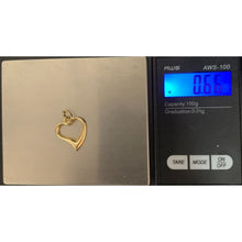 Load image into Gallery viewer, 18K Gold Pendant Open Heart 0.66grams - Rafant