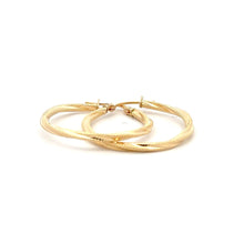 Load image into Gallery viewer, 18K Gold Earrings Hoops Spiral 1.22 grams - Rafant