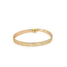 Load image into Gallery viewer, 18K Gold Bracelet Mesh Soft Bangle Flexible Size 6.5 inches 0.85 grams - Rafant