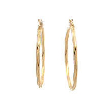 Load image into Gallery viewer, 18K Gold Earrings Hoops Spiral 1.92 grams Large - Rafant