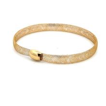 Load image into Gallery viewer, 18K Gold Bracelet Mesh Soft Bangle Flexible Size 6.25 - Rafant