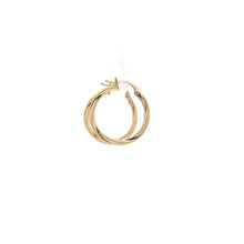 Load image into Gallery viewer, 18K Gold Earrings Hoops Spiral 1gram - Rafant