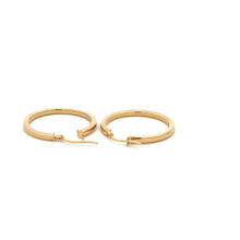 Load image into Gallery viewer, 18K Gold Earrings Hoops Polished 1.84 grams - Rafant