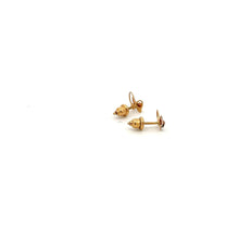 Load image into Gallery viewer, 18K Gold Earrings Butterfly Tricolor White Yellow Rose Gold Tiny 1.10 grams - Rafant