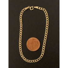 Load image into Gallery viewer, 18K Gold Bracelet Chain Curb Link 7.5 inches 2.01 grams