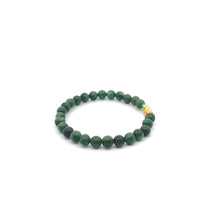 Load image into Gallery viewer, 18K Gold Pixiu Piyao Lucky Charm Bracelet Natural African Jade Gemstones 6mm - Rafant