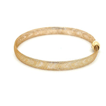 Load image into Gallery viewer, 18K Gold Bracelet Mesh Soft Bangle Flexible Size 6.25 - Rafant