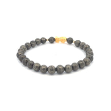 Load image into Gallery viewer, 18K Gold Dragon Pixiu Piyao Lucky Charm Beads Bracelet Gemstones Pyrite 6mm - Rafant