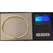 Load image into Gallery viewer, 18K Gold Bracelet Bangle Clip Size 6.5 inches 2.02 grams