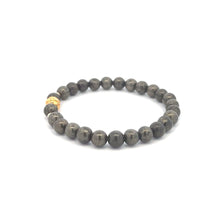 Load image into Gallery viewer, 18K Gold Money Ball Lucky Charm Beads Bracelet Gemstones Pyrite 6mm - Rafant