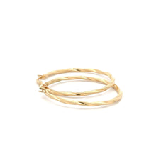 Load image into Gallery viewer, 18K Gold Earrings Hoops Spiral 1.92 grams Large - Rafant