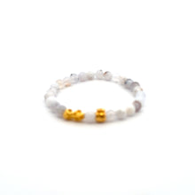 Load image into Gallery viewer, 18K Gold Dragon Pixiu Piyao Money Bag Lucky Charm Bracelet Gemstones Birthstones 6mm - Rafant