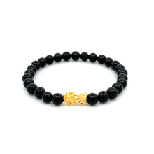 Load image into Gallery viewer, 18K Gold Pixiu Piyao Bracelet Natural Gemstones 6mm Birthstones Wealth Bracelet - Rafant