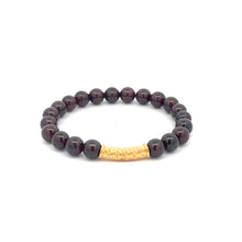 Load image into Gallery viewer, 18K Gold Tube Lucky Charm Bracelet Gemstones Birthstones 6mm - Rafant