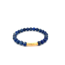 Load image into Gallery viewer, 18K Gold Tube Lucky Charm Bracelet Gemstones Birthstones 6mm - Rafant