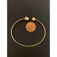 Load image into Gallery viewer, 18K Gold Bracelet Bangle Balls Oval 2.88 grams Size 6.5 inches