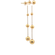 Load image into Gallery viewer, 18K Gold Earrings Stud Dangling Balls  Two Ways 2.92 grams - Rafant