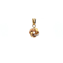 Load image into Gallery viewer, 18K Gold Pendant Charm Knot Small 0.65 grams Tricolor - Rafant