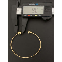 Load image into Gallery viewer, 18K Gold Bangle Bracelet Cuff Balls Small