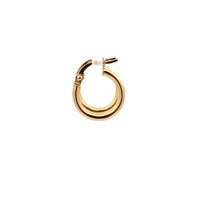 Load image into Gallery viewer, 18K Gold Earrings Hoops Polished Small 0.93 grams - Rafant