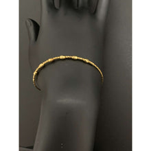 Load image into Gallery viewer, 18K Gold Beaded Bracelet Bangle Soft 1.64 grams Size 6.75 inches