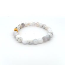 Load image into Gallery viewer, 18K Gold Money Bag Lucky Charm Bracelet Gemstones Natural Multicolor Opal 6mm - Rafant