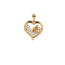 Load image into Gallery viewer, 18K Gold Pendant Heart Bee 2.03 grams - Rafant