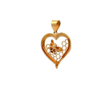 Load image into Gallery viewer, 18K Gold Pendant Heart Bee 2.03 grams - Rafant