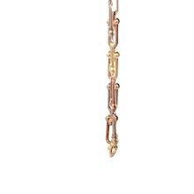 Load image into Gallery viewer, 18K Gold Bracelet U link Tricolor 7.5 inches 2.93 grams - Rafant