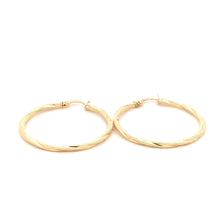 Load image into Gallery viewer, 18K Yellow Gold Earrings Hoops Spiral 1.52 grams - Rafant