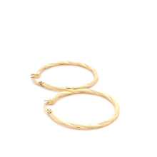 Load image into Gallery viewer, 18K Yellow Gold Earrings Hoops Spiral 1.52 grams - Rafant