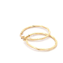 Load image into Gallery viewer, 18K Yellow Gold Earrings Hoops Spiral 1.52 grams - Rafant