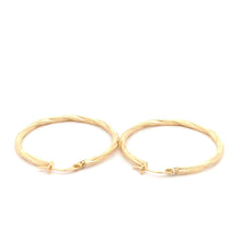 Load image into Gallery viewer, 18K Yellow Gold Earrings Hoops Spiral 1.52 grams - Rafant