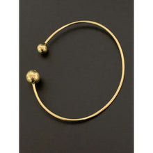 Load image into Gallery viewer, 18K Gold Bangle Bracelet Cuff Balls Small