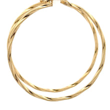 Load image into Gallery viewer, 18K Gold Earrings Hoops Spiral Extra Large 2.20 grams - Rafant