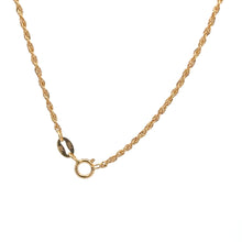 Load image into Gallery viewer, 18K Gold Necklace Chain 18" Rose Quartz Flower Pendant 1.88 grams - Rafant