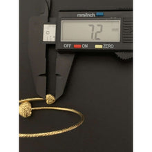 Load image into Gallery viewer, 18K Gold Bracelet Bangle Double Hearts 7 inches 3.72 grams