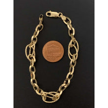 Load image into Gallery viewer, 18K Gold Bracelet Cable Link Chain 3.50 grams 7.25 inches