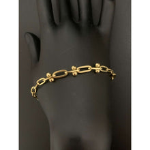 Load image into Gallery viewer, 18K Gold Bracelet Chain Link Paperclip 7.5 inches 3.81 grams