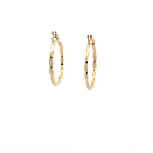 Load image into Gallery viewer, 18K Gold Earrings Hoops Spiral 1.19 grams - Rafant