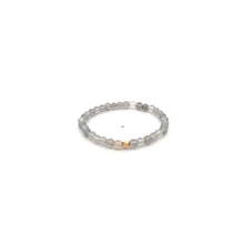Load image into Gallery viewer, Natural Labradorite Gemstones Mini 4mm 18K Gold Charm Bead - Rafant