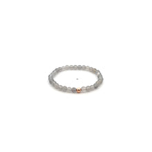 Load image into Gallery viewer, Natural Labradorite Gemstones Mini 4mm 18K Gold Charm Bead - Rafant