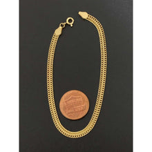 Load image into Gallery viewer, 18K Gold Bracelet Chain Sedusa 7.25 inches 2.18 grams